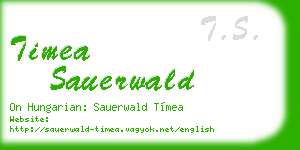 timea sauerwald business card
